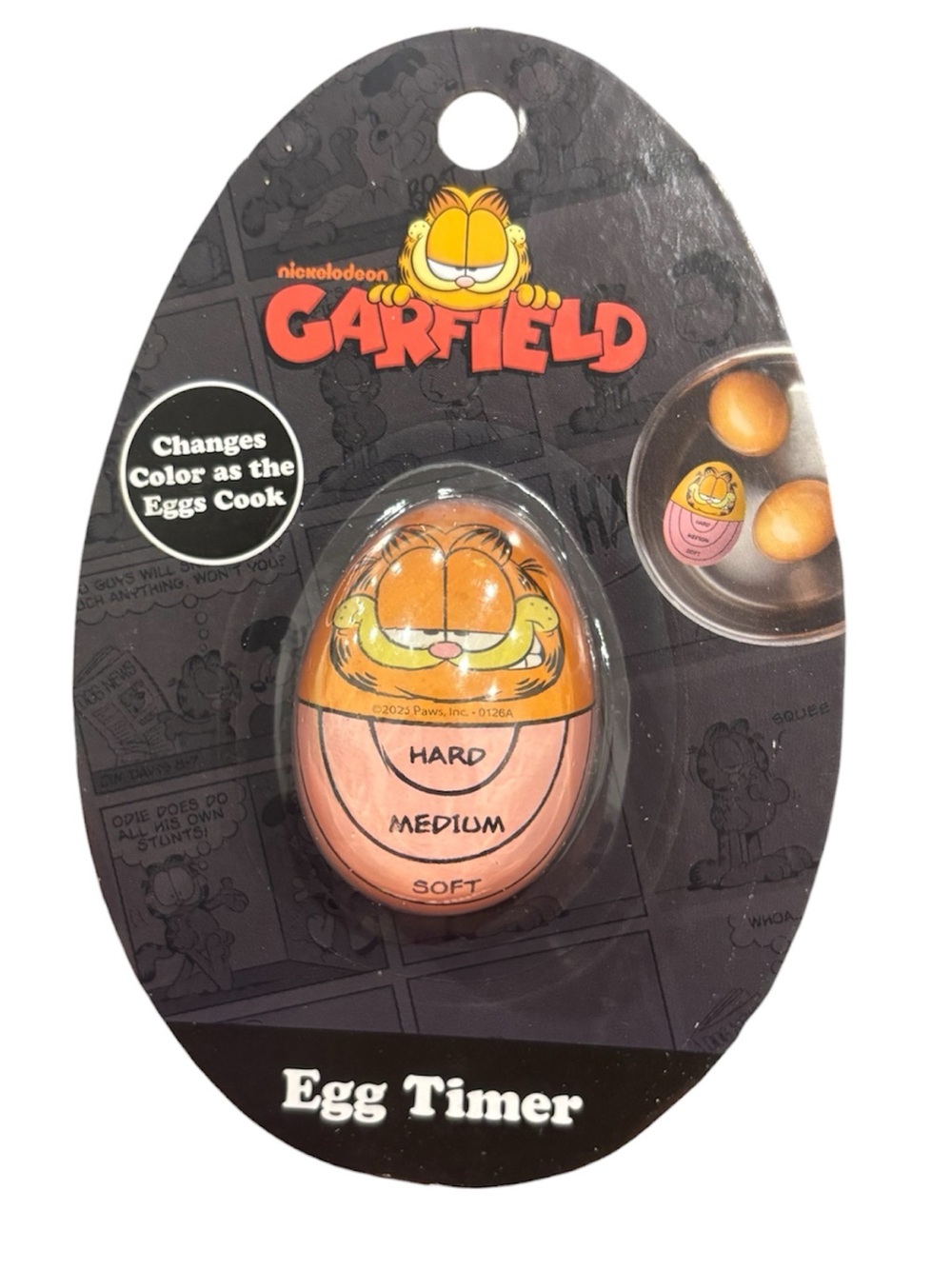 Nickelodeon Garfield Color-Changing Egg Timer - Orange NEW